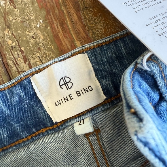 NWT Anine Bing Beck High Rise Skinny Jeans Washed Blue Jeans | Size 27 - Picture 3 of 9